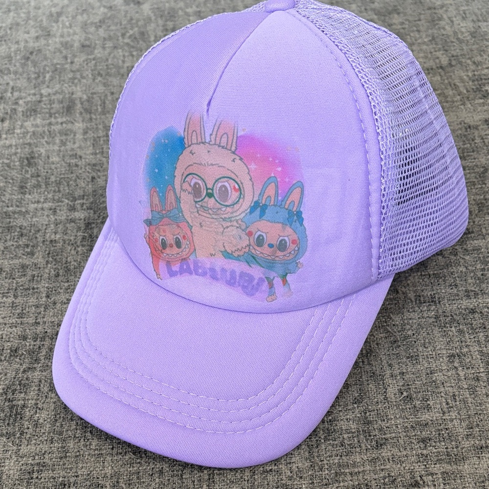 NWOT Labubu Inspired Purple Trucker Hat